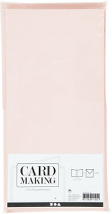 Kort och kuvert, pastellfrger, kortstl. 15x15 cm, kuvertstl. 16x16 cm