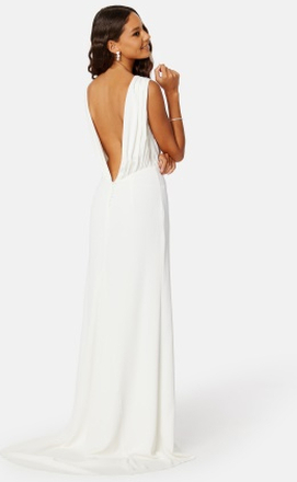 Bubbleroom Occasion Open Back Sleeveless Wedding Gown White 40