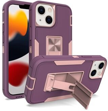 For iPhone 13 mini Back Shell, Bump Proof PC + TPU Hybrid Phone Cover with Integrated Kickstand Car
