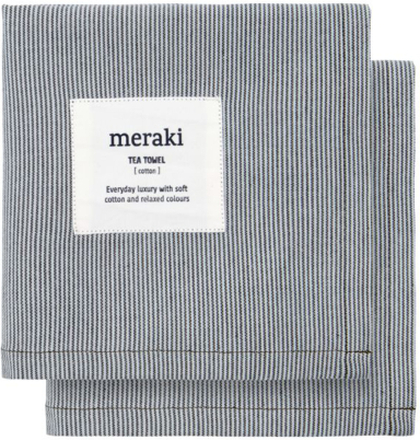 Meraki - Verum kjøkkenhåndkle 55x75 cm 2 stk light grey/army green