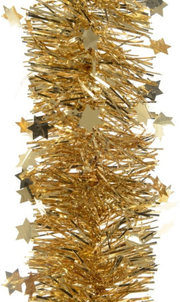 Decoris kerstslinger - sterren - goud - 270 cm - Guirlande folie lametta