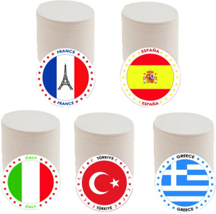 Populaire vakantie landen vlag bierviltjes