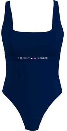Tommy Hilfiger One Piece Swimsuit Marineblå Small Dame
