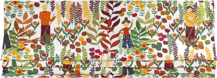 Trädgård Vit/Orange Hissgardin Arvidssons Textil