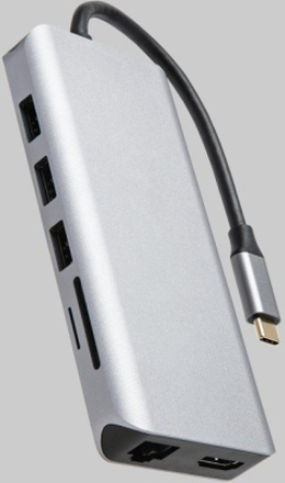 Plexgear Multiadapter för USB-C med 12 anslutningar
