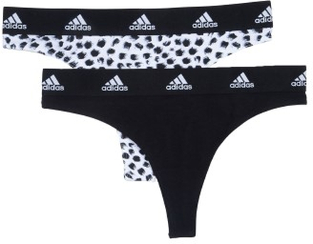 adidas Trosor 2P Underwear Brazilian Thong Svart/Vit bomull Large Dam