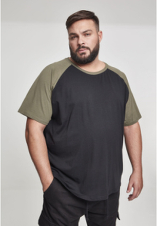 T-shirt Raglan Contrast noir/olive XL