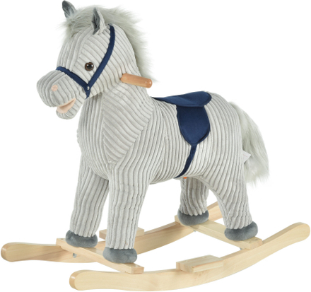 Cavallo a dondolo per bambini 36-72 mesi cavalluccio cavalcabile grigio