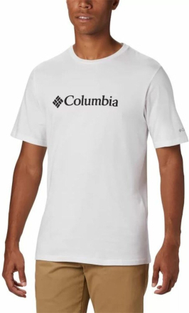 Kortærmet T-shirt til Mænd Columbia Basic Logo Hvid M