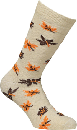 Fall Alpaca Leaves 1-Pack Lingerie Socks Regular Socks Creme Alpacasocks&Co*Betinget Tilbud