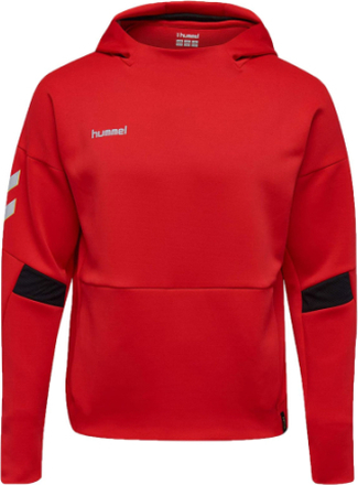 hummel Tech Move Poly Herren Hoodie sportlicher Kapuzen-Pullover aus elastischem Strick 200017-3062 Rot
