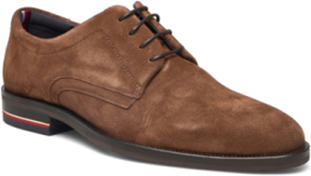 Corporate Hilfiger Suede Shoe Shoes Business Laced Shoes Brown Tommy Hilfiger
