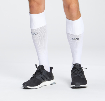 MP Full Length Football Socks – White - UK 9-12