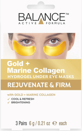Balance Active Formula Gold+Marine Collagen Hydrogel Under Eye Masks Beauty WOMEN Skin Care Face Eye Patches Gull Balance Active Formula*Betinget Tilbud
