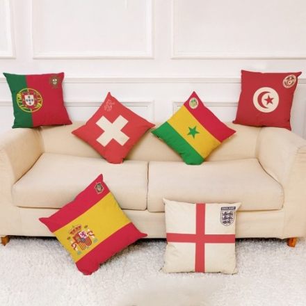 Die 2018 World Soccer Cup Home Decor Kissenbezug Leinen Sofa Design Dekokissen Fall Geschenk Stil 1