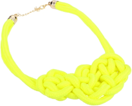 Klobige Anweisung handgefertigt gestrickte Seil Choker Kragen Kette Frauen kurze Candy fluoreszierende Farbe Schmuck