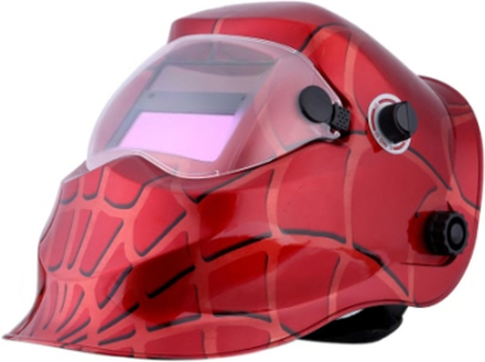 KKmoon Professionelle Rot Spinnennetz Solar Schweißhelm Welding Helmet Automatische Verdunkelung Welder Mask