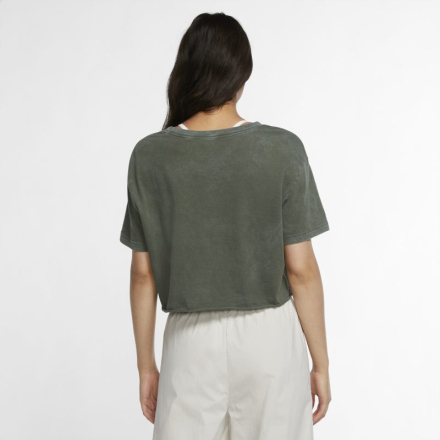 Nike Sportswear Women's Short-Sleeve Crop Top - Green