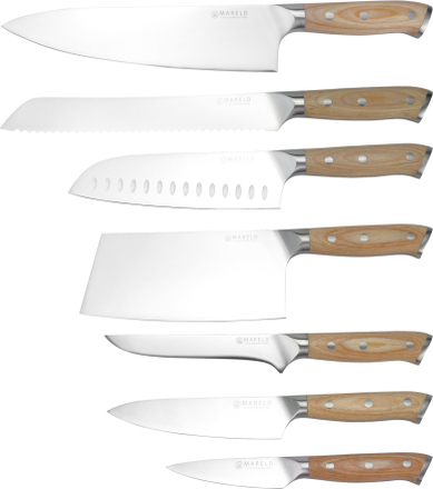 Mareld Knivsett med 7 kniver i europeisk tradisjon