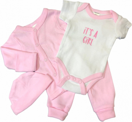 Soft Touch babykleding set It&apos;s a girl roze 4-delig mt 50/56