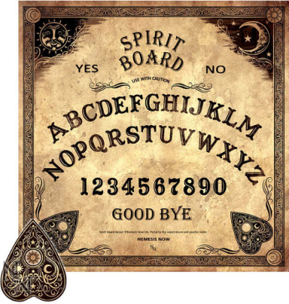 Spirit Board / Ouija Brett med Plakett