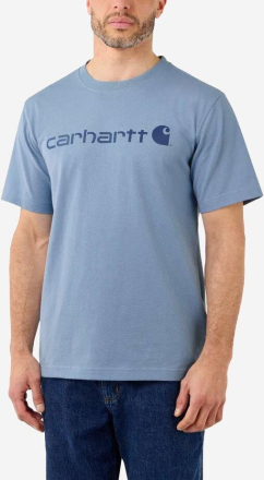 CARHARTT T-shirt Core Logo S/S ALPINE BLUE HEATHER (S)