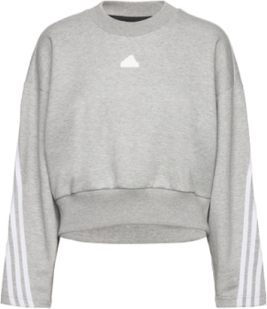 Future Icons 3-Stripes Sweatshirt Sweat-shirt Genser Grå Adidas Sportswear*Betinget Tilbud