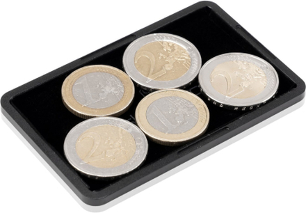 Coin Card med filt för slim wallets myntförvaring aluminium