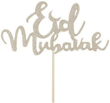 Eid Mubarak Tårtdekoration - Silver