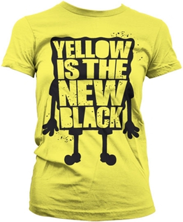 Yellow Is The New Black Girly T-Shirt, T-Shirt
