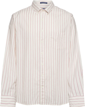 Reg Ut Archive Oxford Stripe Shirt Skjorte Uformell Creme GANT*Betinget Tilbud
