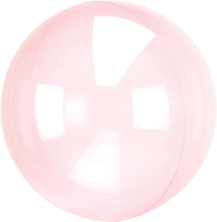 Folieballong Crystal Clearz Rund Rosa - Stor