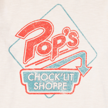 Riverdale Pop's Choclit Shop Unisex T-Shirt - White Vintage Wash - XXL - White Vintage Wash