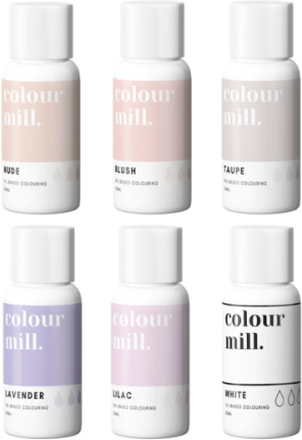 Färgpaket ljusa nyanser, oljebaserade ätbara färger - Colour Mill