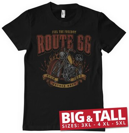 Route 66 - Golden Chopper Big & Tall T-Shirt, T-Shirt