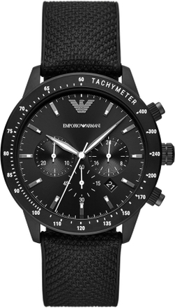 Emporio Armani AR11453 Horloge Luigi staal-siliconen zwart 46 mm