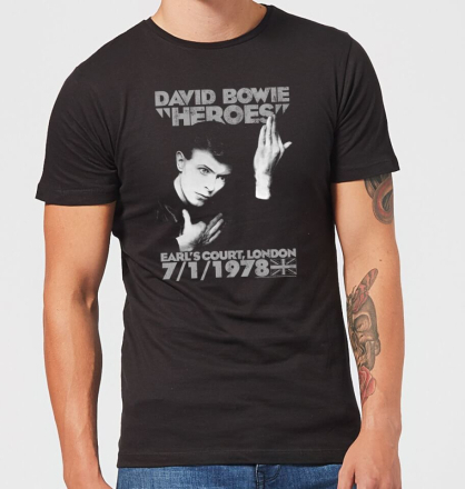 David Bowie Heroes Earls Court Men's T-Shirt - Black - L