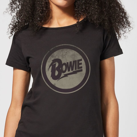 David Bowie Circle Logo Women's T-Shirt - Black - L