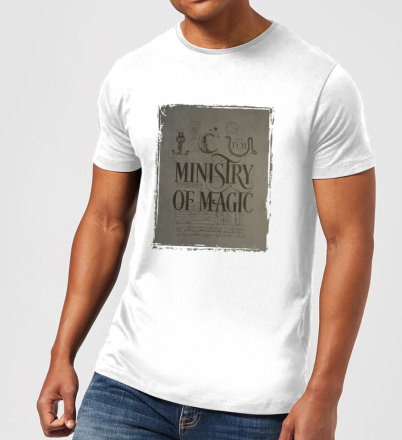 Harry Potter Ministry Of Magic Men's T-Shirt - White - 5XL - White