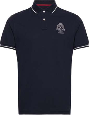 Heritage Logo Polo Polos Short-sleeved Marineblå Hackett London*Betinget Tilbud