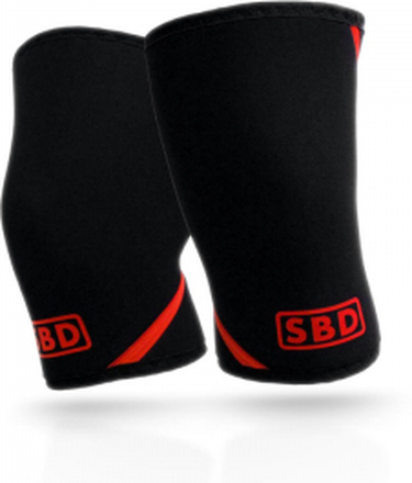 SBD Knee Sleeves, 7 mm, black/red, xxxsmall