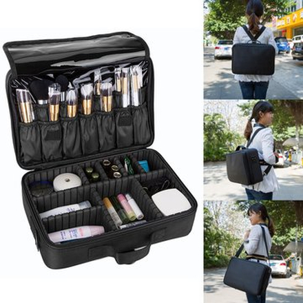 Casual 13.5" Cosmetic Bag Makeup Brush Case Storage Toiletry Organizer Artist Travel Bags