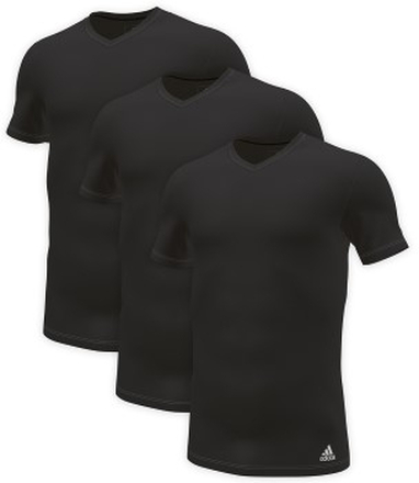 adidas 3P Active Flex Cotton V-Neck T-Shirt Schwarz Baumwolle Large Herren