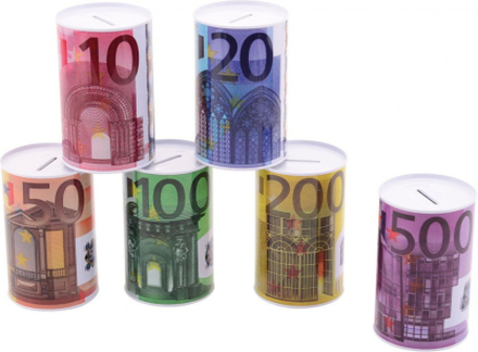 Metalen spaarpot 100 euro biljet 8 x 15 cm