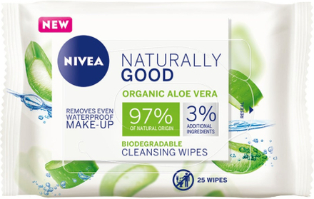 Nivea Naturally Good Wipes 25 pcs