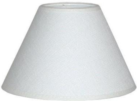 Lampskärm i vitt linne konformad - Medium