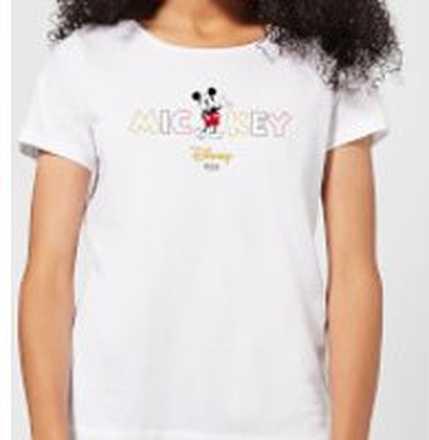 Disney Mickey Mouse Disney Wording Women's T-Shirt - White - M