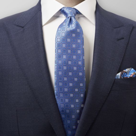 Eton Blå geometrisk slips
