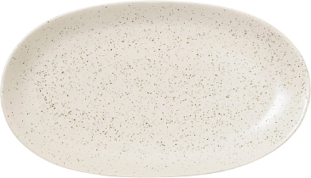 Broste Copenhagen Nordic Vanilla oval tallerken 30 x 17 cm