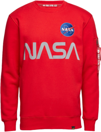 Nasa Reflective Sweater Sweat-shirt Genser Rød Alpha Industries*Betinget Tilbud